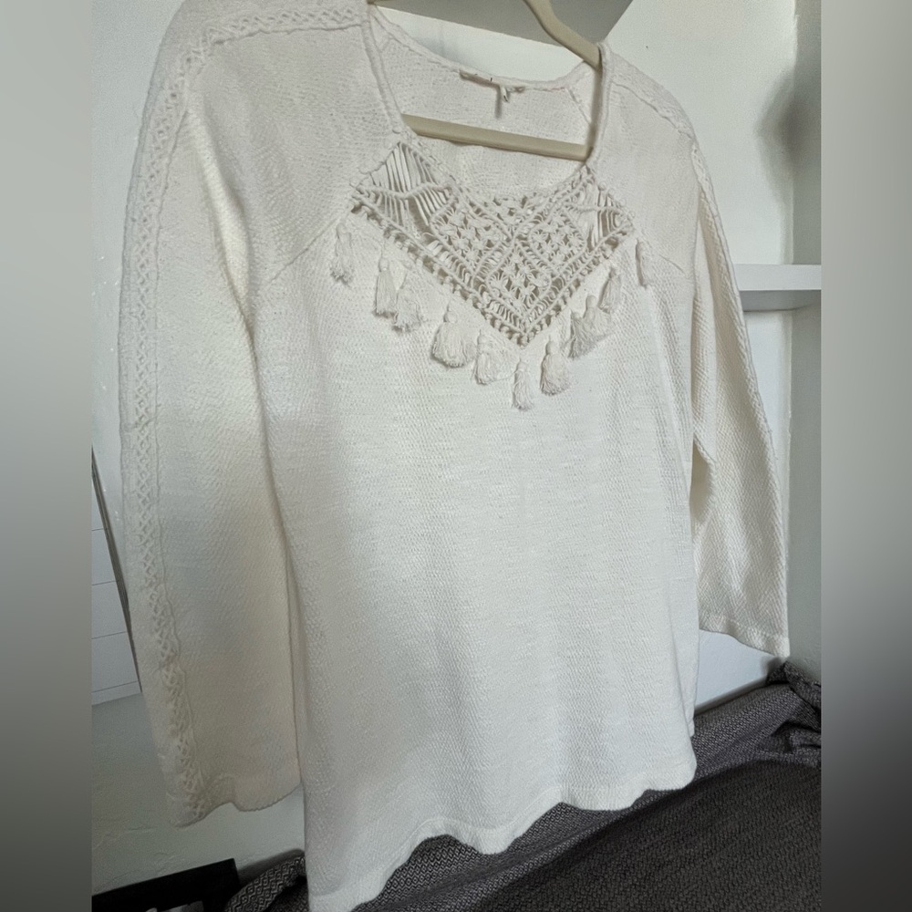 Boho Crochet Detail Top